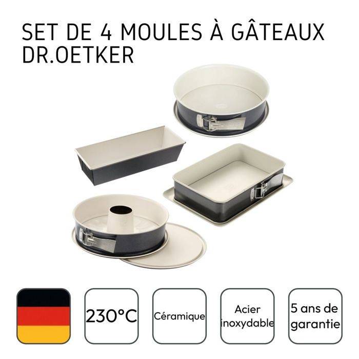 DR OETKER Set van 4 Taartvormen - Verschillende Vormen, 28 tot 32 cm - Back-Trend-3
