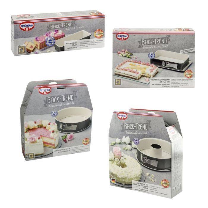 DR OETKER Set van 4 Taartvormen - Verschillende Vormen, 28 tot 32 cm - Back-Trend-4