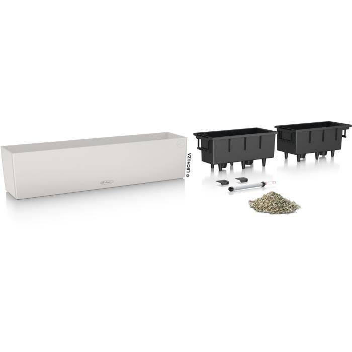 LECHUZA Jardinière Balconera Kleur 80 - 12 L - Lichtgrijs-1