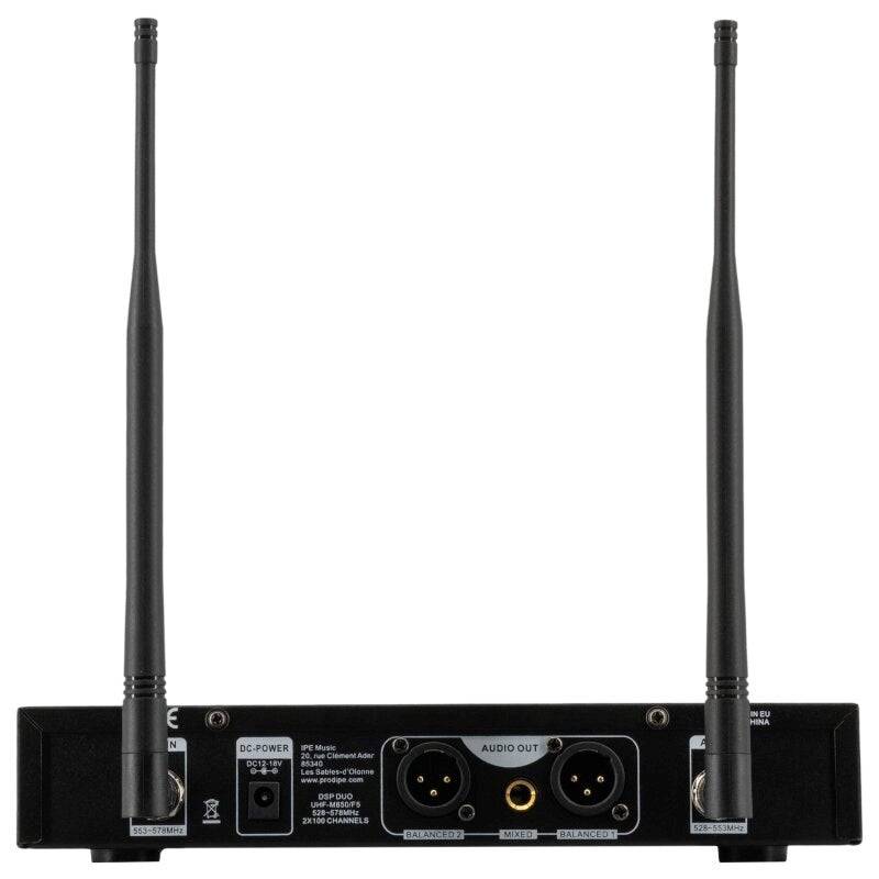 PRODIPE Draadloos Microfoonsysteem M850DUO - 2 Handmicrofoons, UHF, 100 Frequenties-2