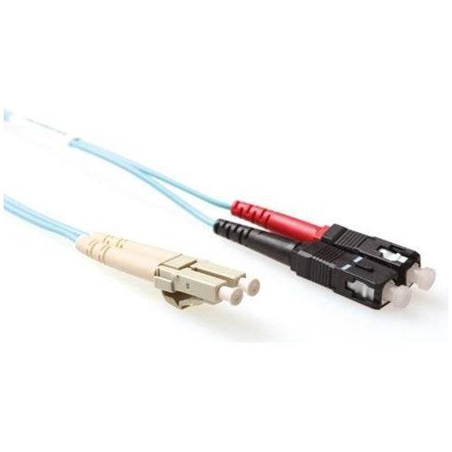 ACT Glasvezel Patchkabel 10 m Duplex 50/125 OM4 LC-SC Blauw RL8710-0