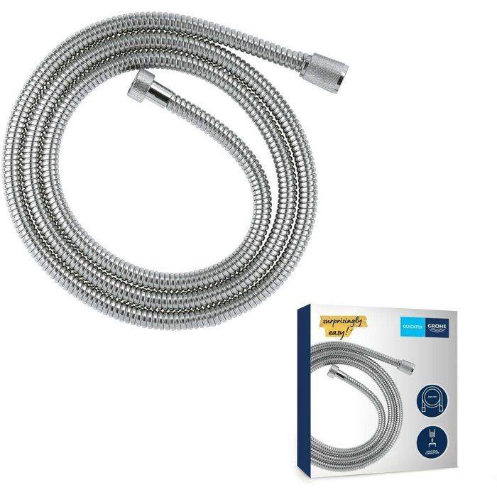 GROHE VitalioFlex Metalen Douche Slang - 2 m - Chroom - Kinkbestendig-0