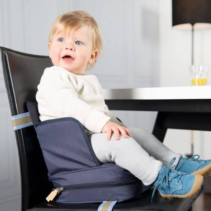 ROBA Baby Booster Stoel - Opvouwbaar, Opblaasbare Kussen, Verstelbare Gordel - Marineblauw-1