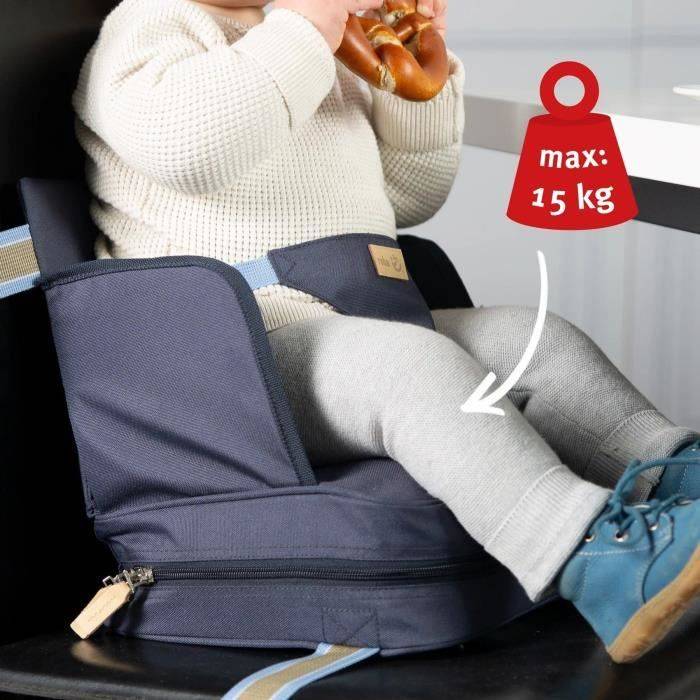ROBA Baby Booster Stoel - Opvouwbaar, Opblaasbare Kussen, Verstelbare Gordel - Marineblauw-2