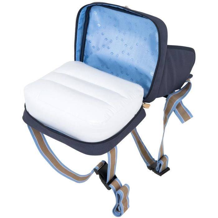 ROBA Baby Booster Stoel - Opvouwbaar, Opblaasbare Kussen, Verstelbare Gordel - Marineblauw-3