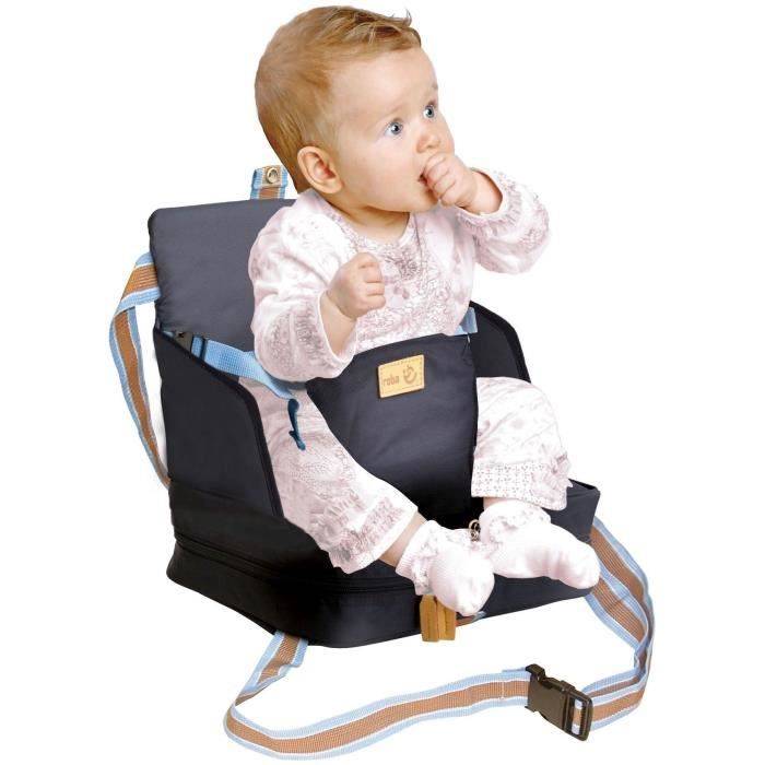 ROBA Baby Booster Stoel - Opvouwbaar, Opblaasbare Kussen, Verstelbare Gordel - Marineblauw-4