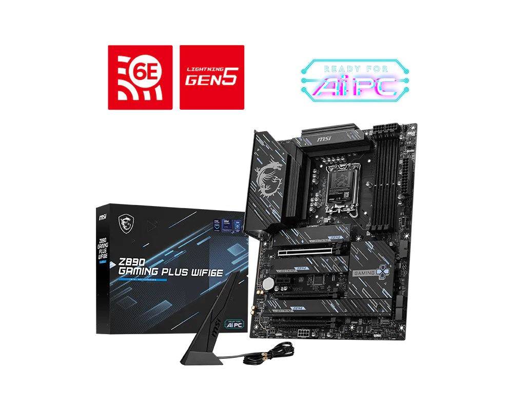 MSI Moederbord Z890 Gaming Plus WiFi6E ATX Z890 Chipset Intel S1851-0