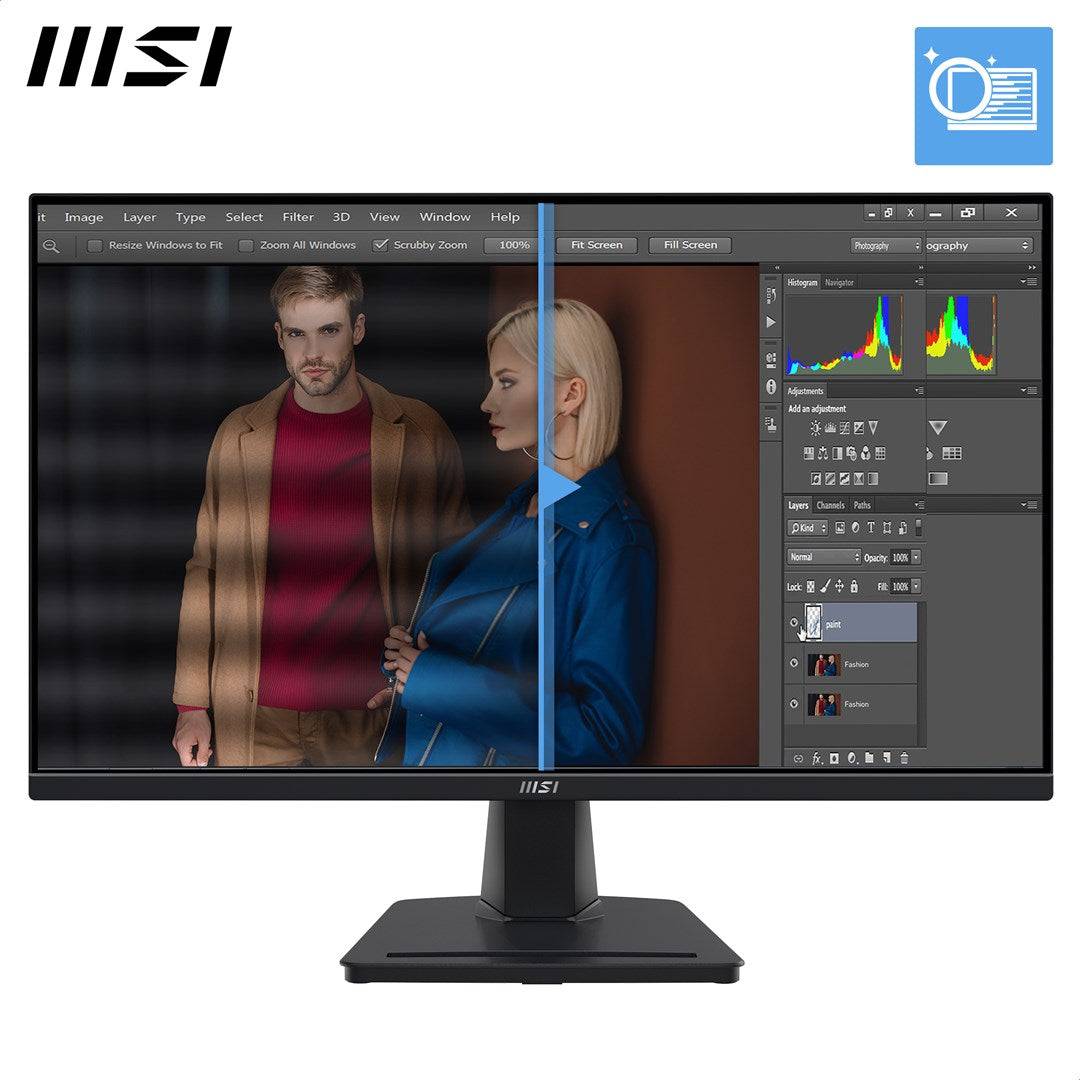 MSI Monitor 24 inch Full HD 1920 x 1080 IPS PRO MP245G-1
