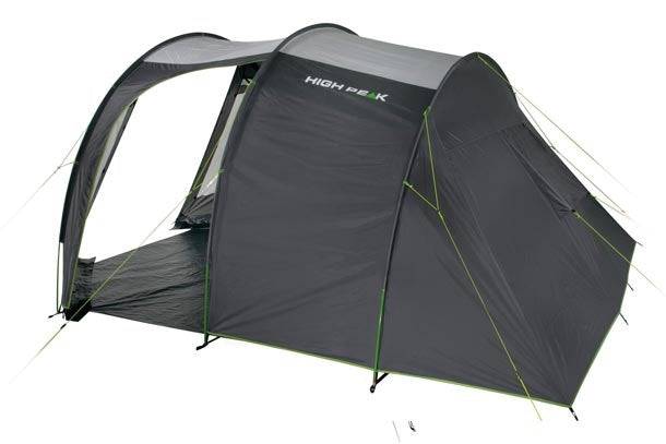 High Peak Tunnel Tent Ancona 4.0 - 4 Persoon - Groen, Grijs, Lichtgrijs - N0982-1