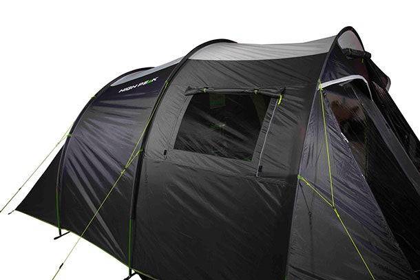 High Peak Tunnel Tent Ancona 4.0 - 4 Persoon - Groen, Grijs, Lichtgrijs - N0982-4