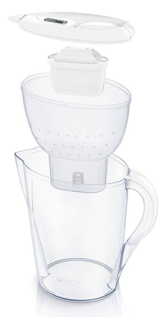 BRITA Marella + 3 Maxtra Pro Waterfilterkan 2,4 L Transparant/Grijs | Model 33968-2