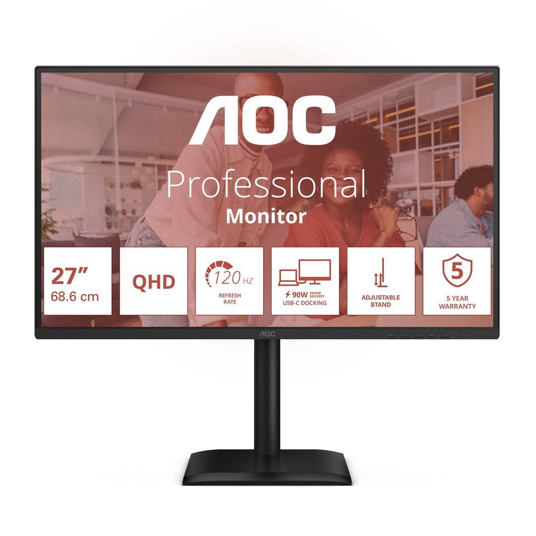 AOC Monitor 27-inch Quad HD 2560 x 1440 Model 569192-1