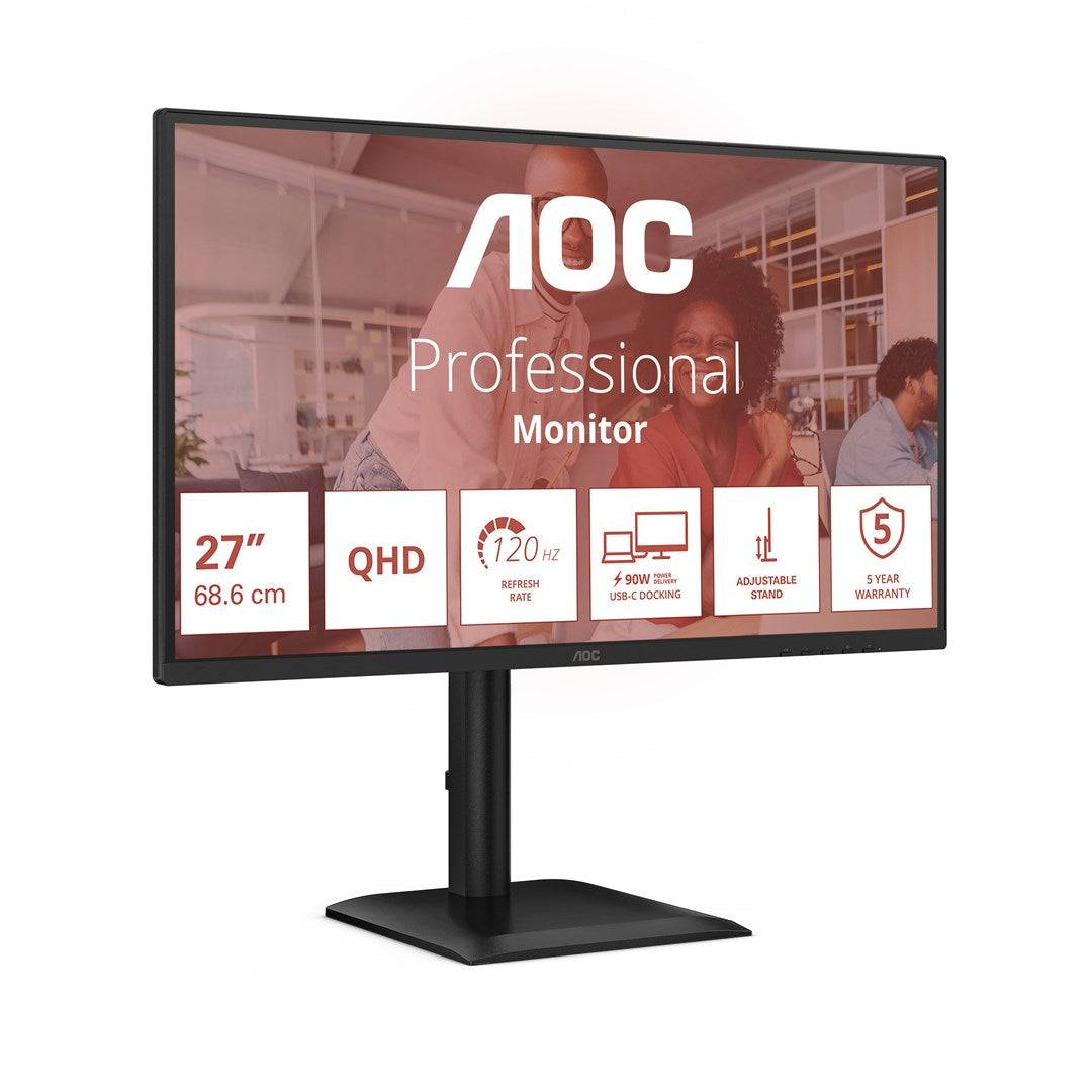 AOC Monitor 27-inch Quad HD 2560 x 1440 Model 569192-2