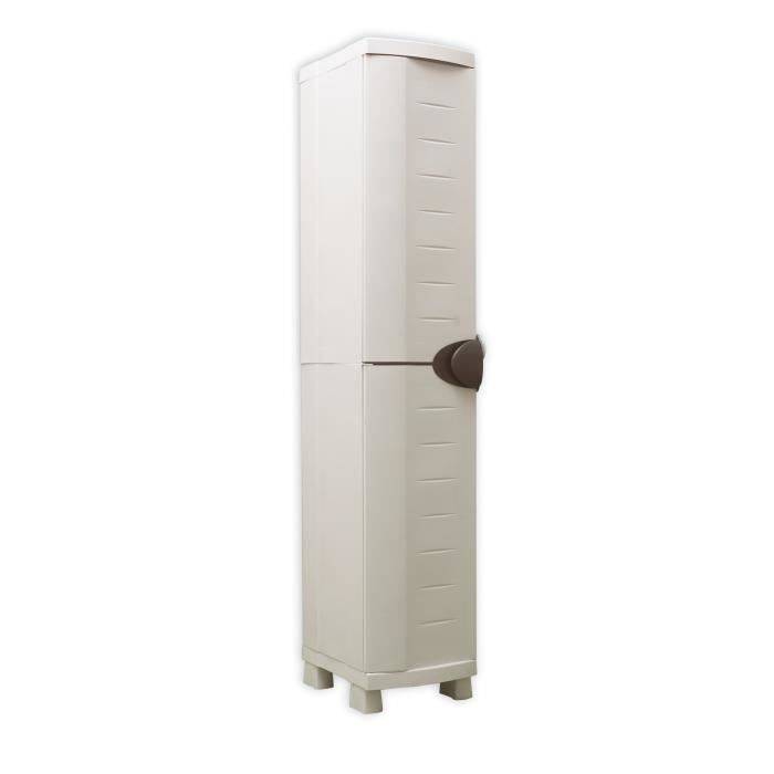SPACESAVER Hoge Kast met 1 Deur en Planken - B 35 x D 45 x H 184 cm - Binnen/Buiten - Space Saver Serie-0
