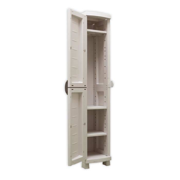 SPACESAVER Hoge Kast met 1 Deur en Planken - B 35 x D 45 x H 184 cm - Binnen/Buiten - Space Saver Serie-1