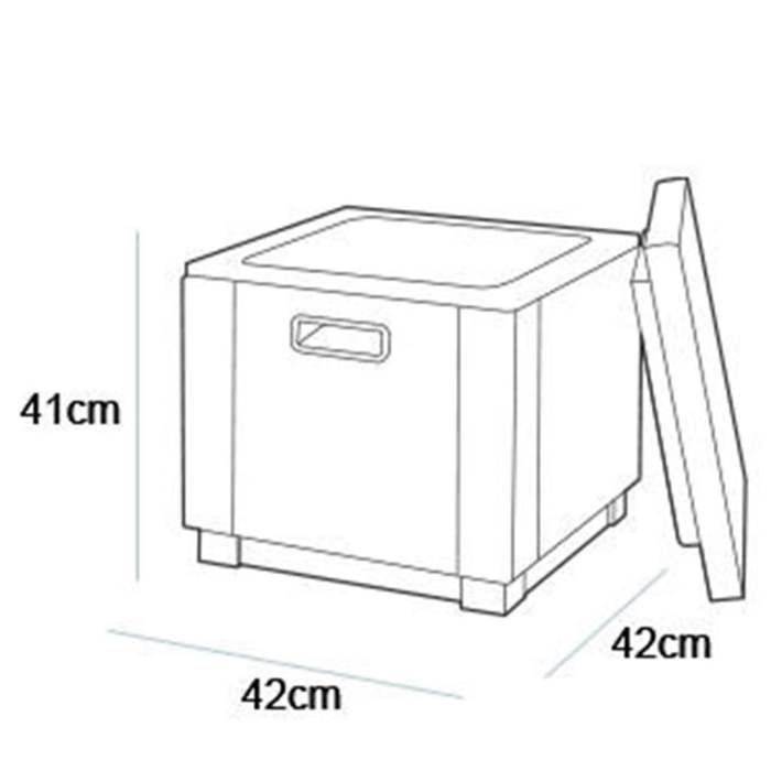 Keter Glacier IJsblokjes Koeler - Grafiet - 405981-3