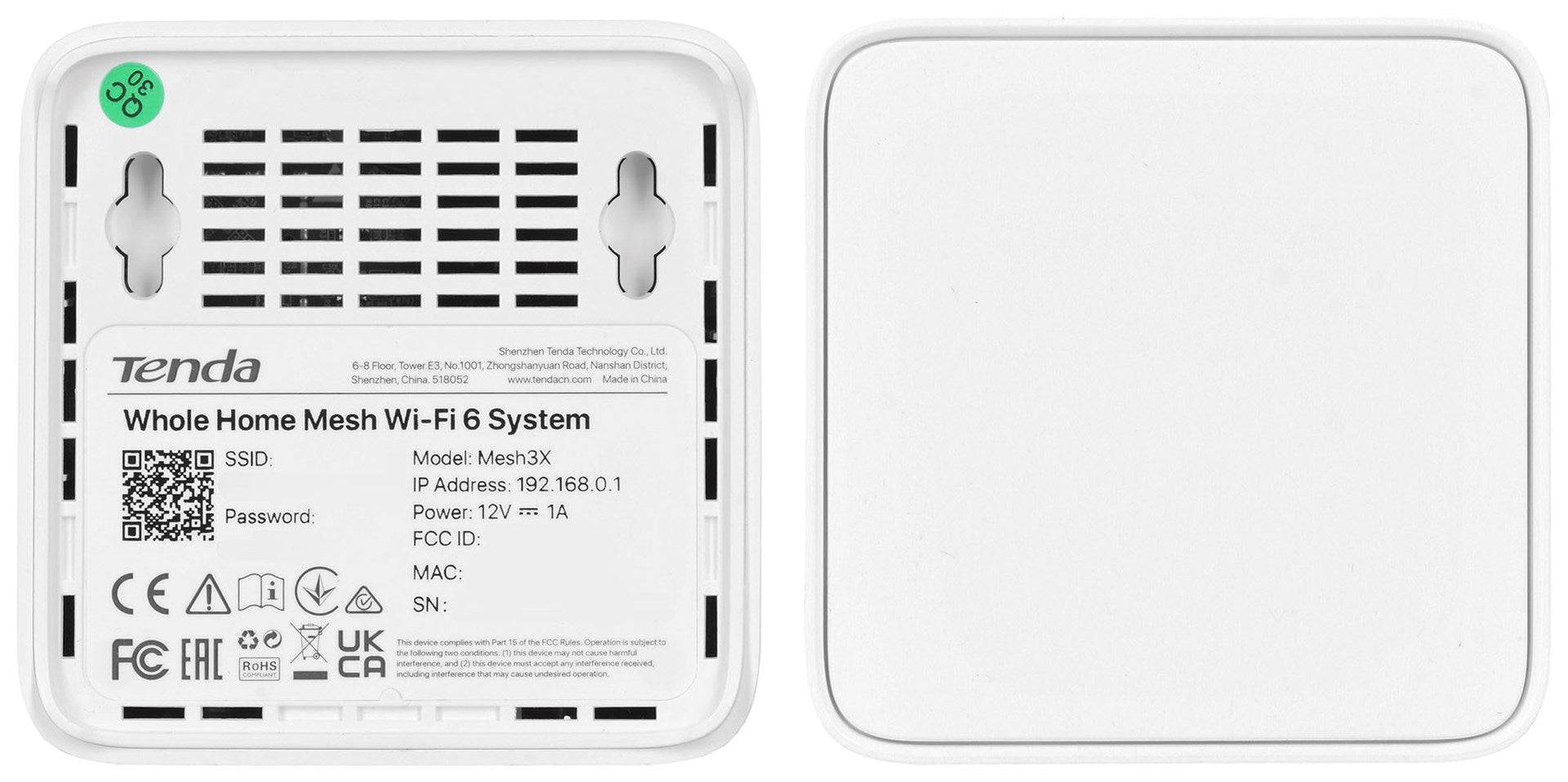 Tenda MX3 (2-PACK) Mesh Wi-Fi Systeem Dual-band Wi-Fi 6 Wit-3