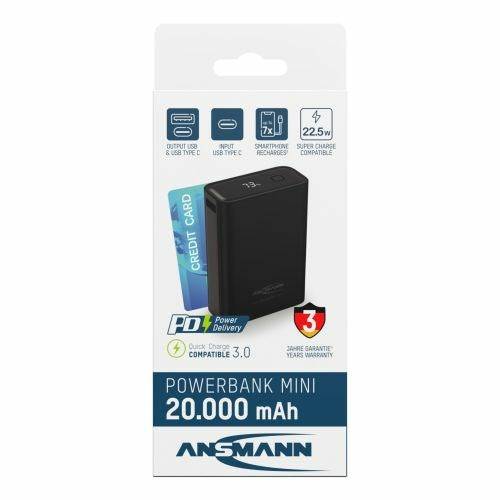 ANSMANN PB222PD Powerbank Lithium Polymer 20000 mAh Zwart | Model: O4013674191925-1
