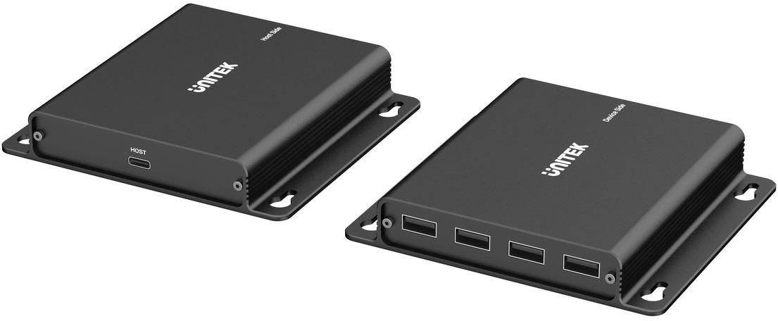 UNITEK USB-C naar 4× USB-A Ethernet Verlengkabel, 150 m, 480 Mbps, Model U1222ABK01-EU-0