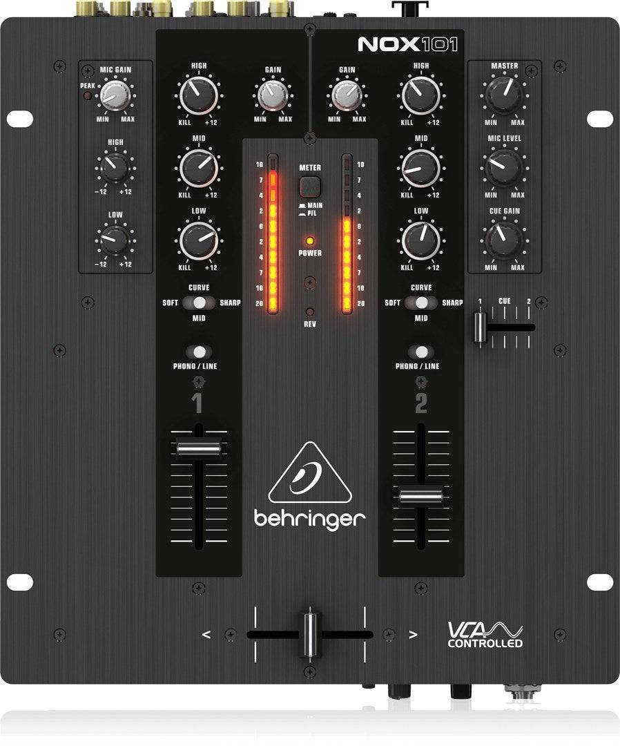 Premium 2-Kanaal DJ-Mixer met VCA-besturing en Ultraglide Crossfader 2-Kanal NOX101-0
