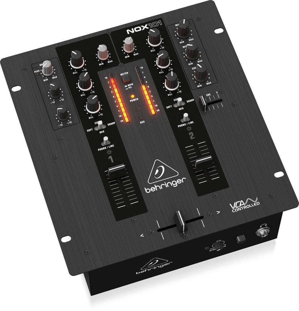 Premium 2-Kanaal DJ-Mixer met VCA-besturing en Ultraglide Crossfader 2-Kanal NOX101-1