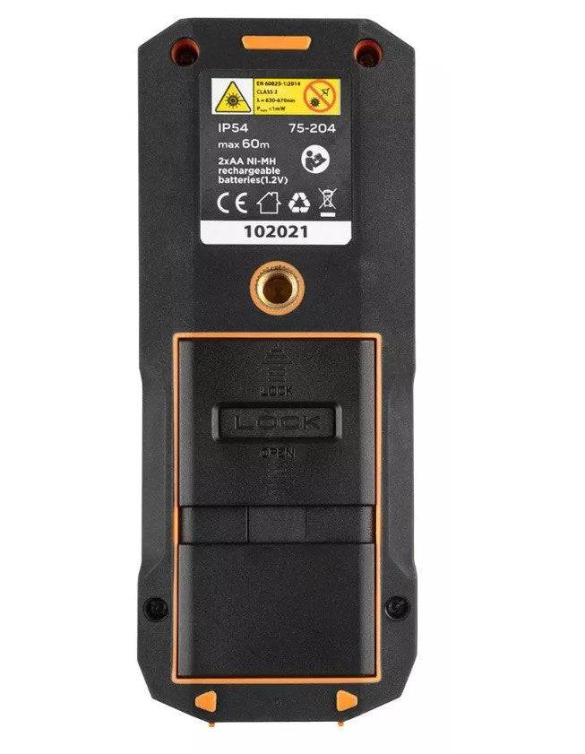 NEO TOOLS Laser Afstandsmeter, Bereik 0.05-60 m, 300 g Gewicht, Model 75-204-1