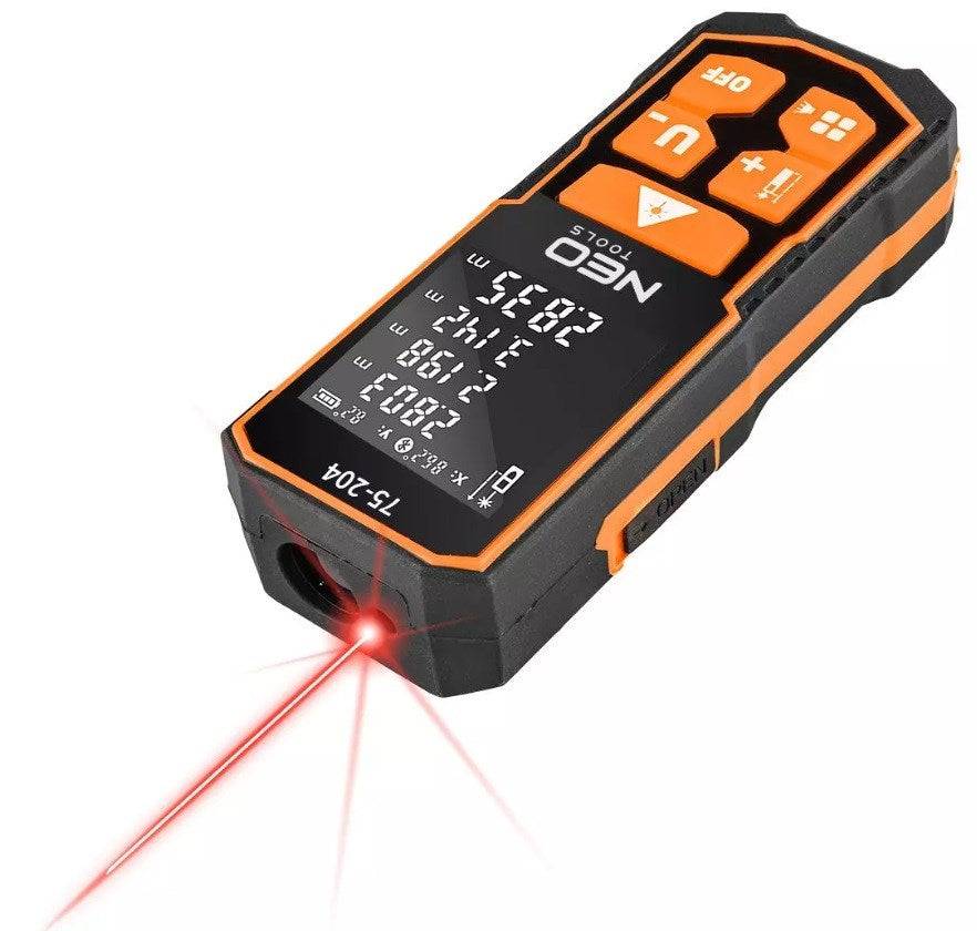 NEO TOOLS Laser Afstandsmeter, Bereik 0.05-60 m, 300 g Gewicht, Model 75-204-3