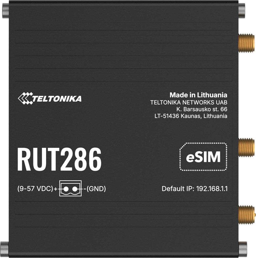 Teltonika Router RUT286AAAAA0, Industrieel 4 G/LTE, Compact Ontwerp-0