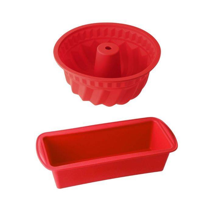 DR OETKER Kougelhopf Vorm en Siliconen Cakevorm - Flexxibel Love - Rood-0