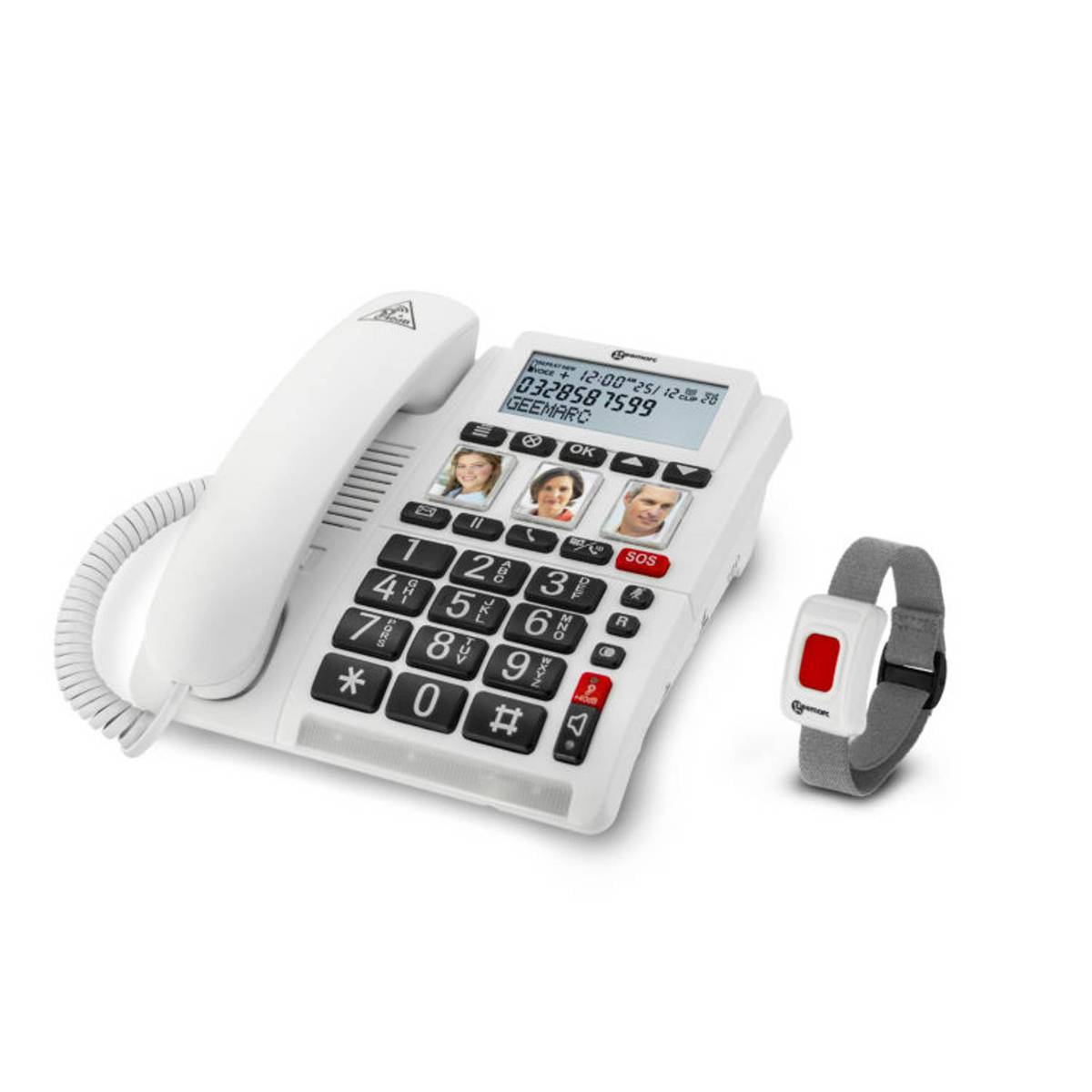 Geemarc CL610 Bedrade Noodtelefoon met SOS Polsband-0