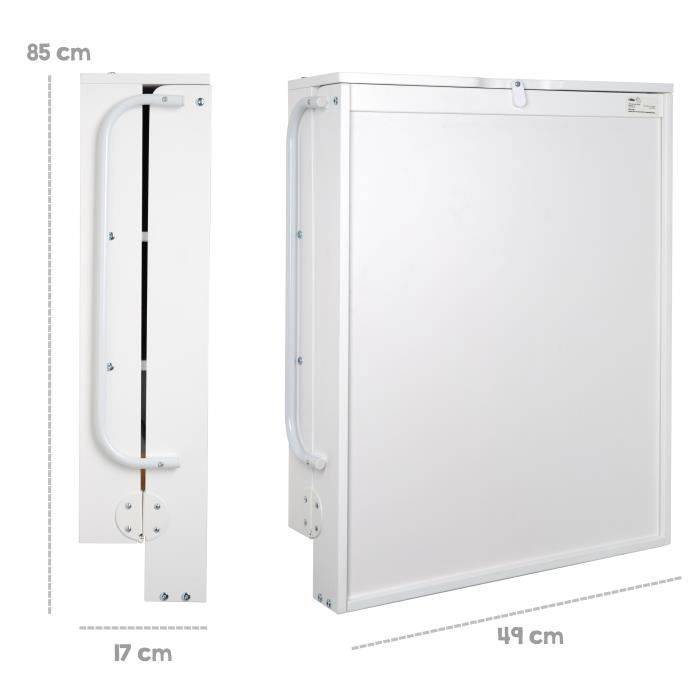 ROBA Wandverschoontafel - 66 x 76,5 x 79 cm - Vouwbaar - Wit-1