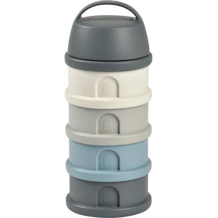 BEABA Doseerbox - 4 Compartimenten - Mineraalgrijs/Blauw-0