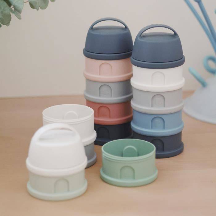 BEABA Doseerbox - 4 Compartimenten - Mineraalgrijs/Blauw-1