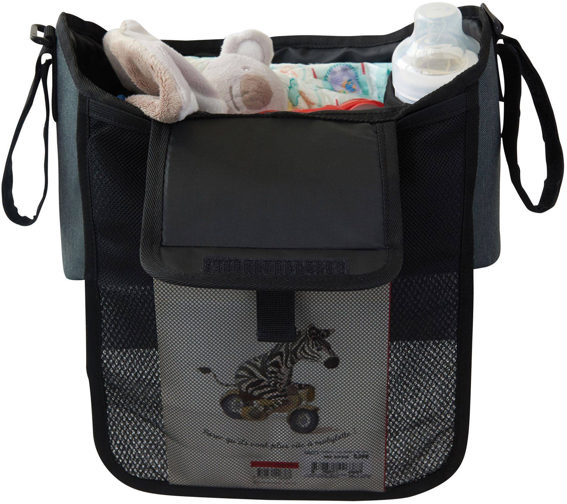 TINEO Kinderwagen Organizer - 20 x 41 x 5,5 cm - Heather Grijs - Universele Pasvorm-0