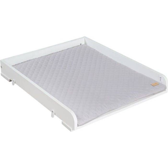 ROBA Aankleedtafel voor Wasmachines - Inclusief Grijze 'Roba Style' Matras - Wit Hout-0