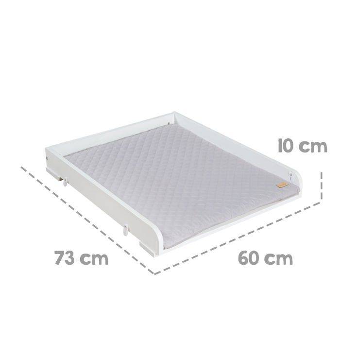 ROBA Aankleedtafel voor Wasmachines - Inclusief Grijze 'Roba Style' Matras - Wit Hout-3