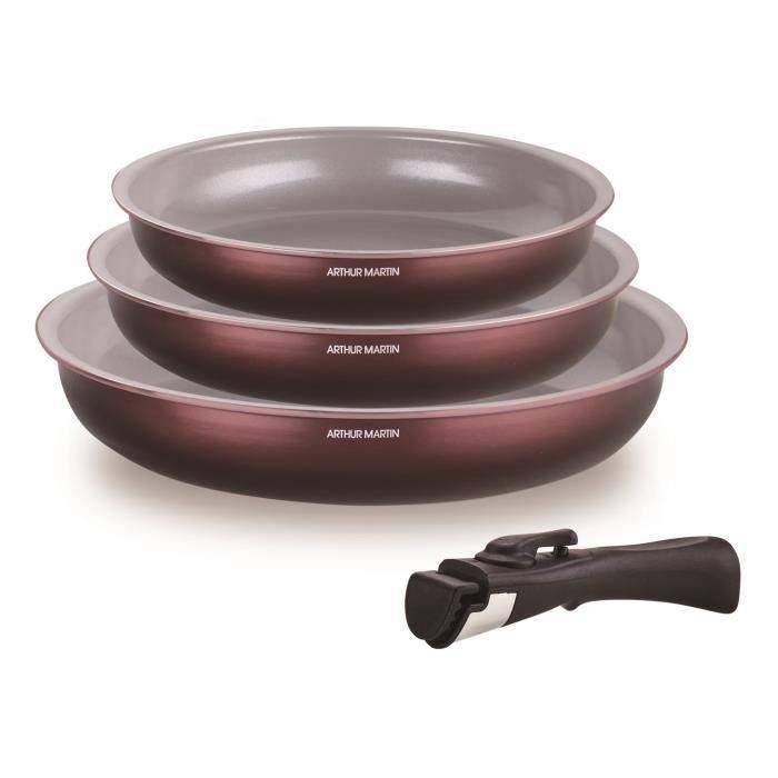 ARTHUR MARTIN Set van 3 Koekenpannen 20/24/28 cm AM8866-0