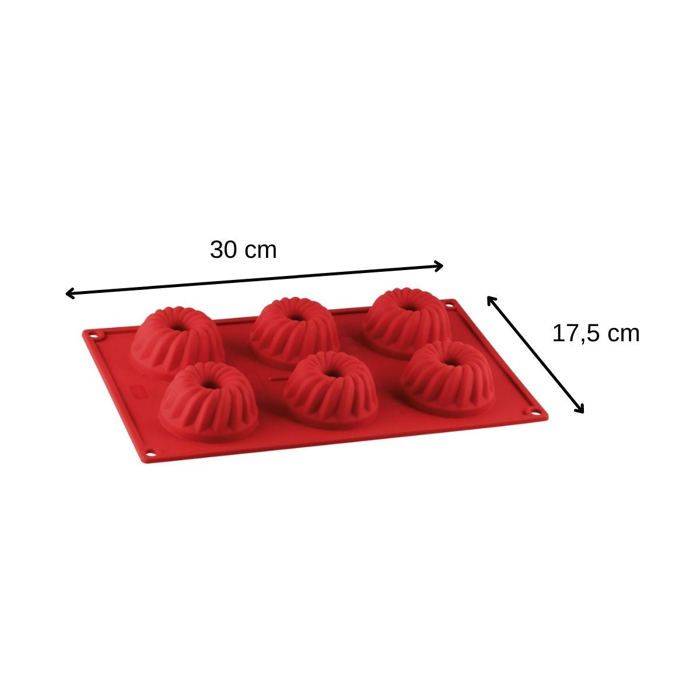 Set van 2 Kougelhopf Mallen met 6 Cavity's - DR OETKER - Flexxibel Love - 30 x 18 cm-2