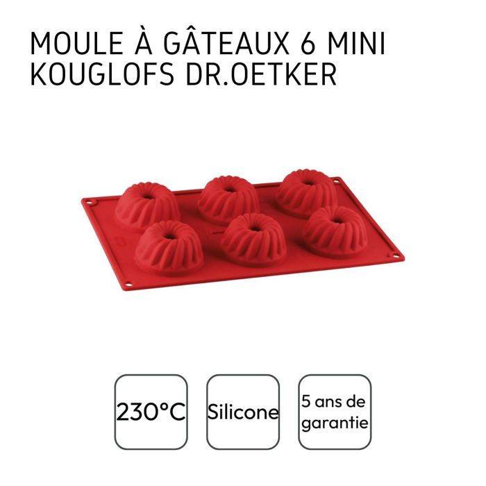 Set van 2 Kougelhopf Mallen met 6 Cavity's - DR OETKER - Flexxibel Love - 30 x 18 cm-4