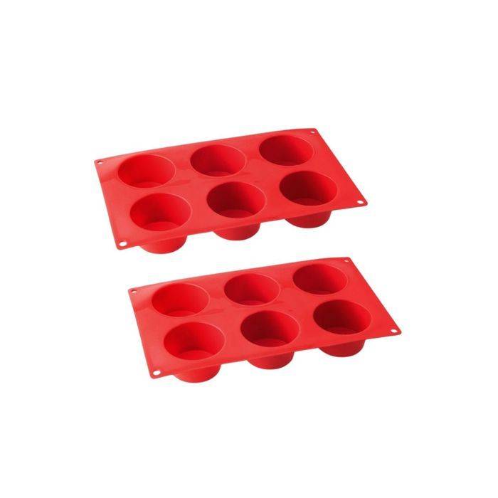 Dr. Oetker Set van 2 Muffinvormen met 6 Holtes - Flexxibel Love - 30 x 18 cm-0