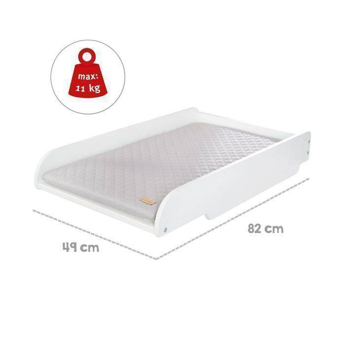 ROBA Verschoontafel + 'Roba Style' Matras - Wit/ Grijs-3