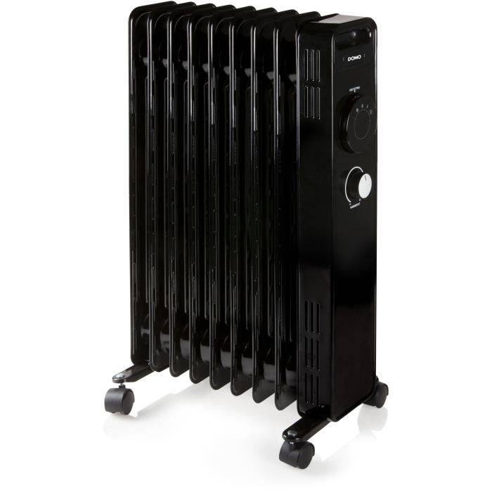 DOMO Oliegevulde Radiator - 2000 W - Zwart - DO7327R - 42,5 x 28 x 64 cm-0