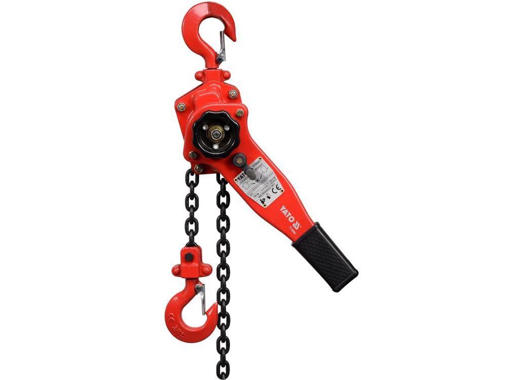 YATO YT-58962 Mechanische Lier 750 kg 1,5 m Rood Handgereedschap-0