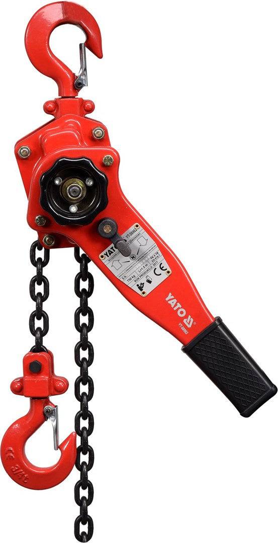 YATO YT-58962 Mechanische Lier 750 kg 1,5 m Rood Handgereedschap-2