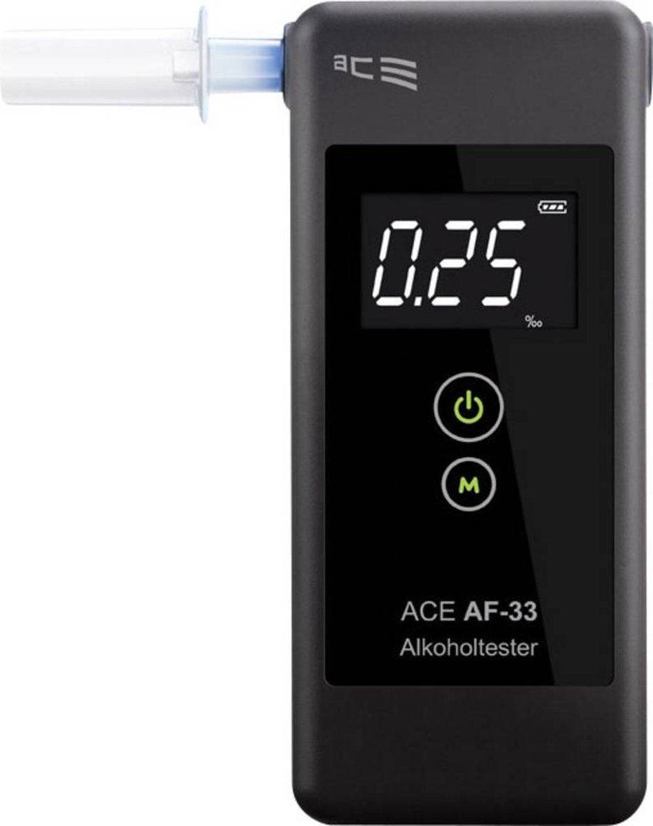 ACE Blaastest AF-33 Donkergrijs - Alcoholmeting met Display (107075)-0