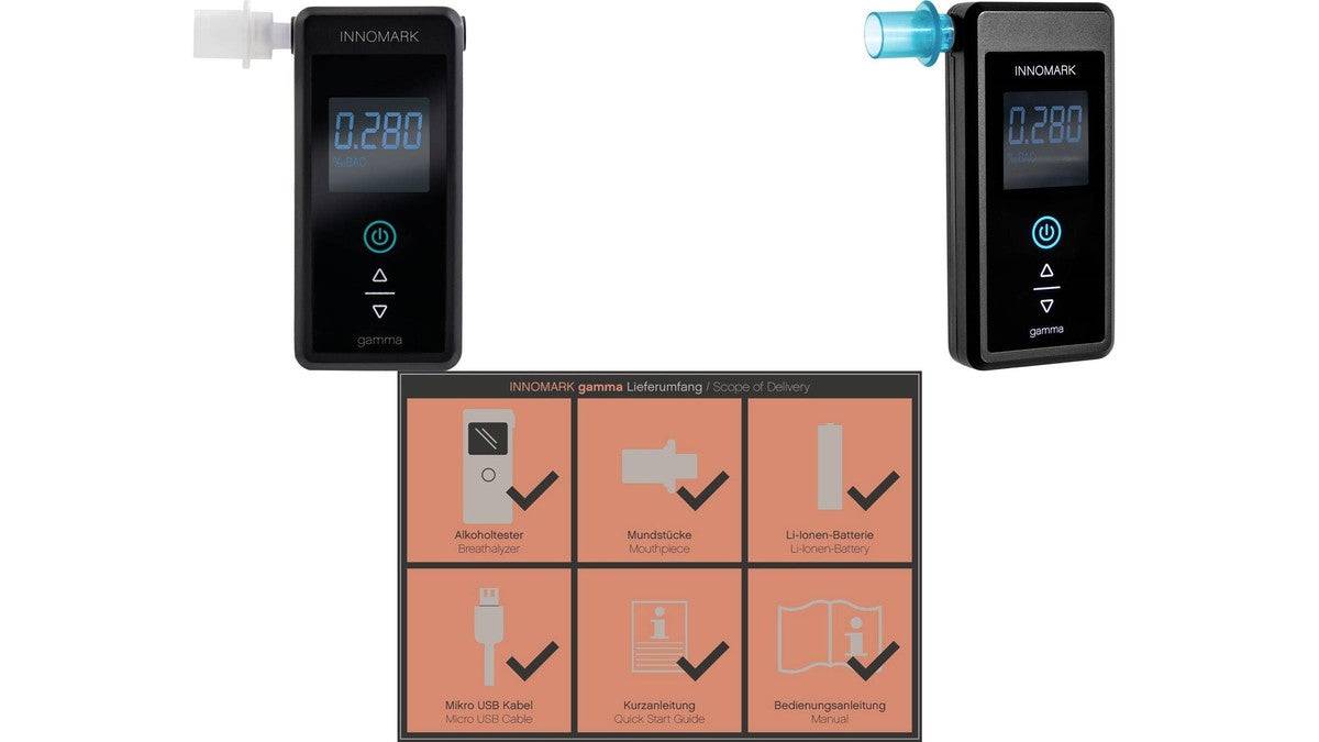 ACE INNOMARK Gamma Alcoholtester - Zwart - 0.07 tot 4.00‰ - Oplaadbaar-0