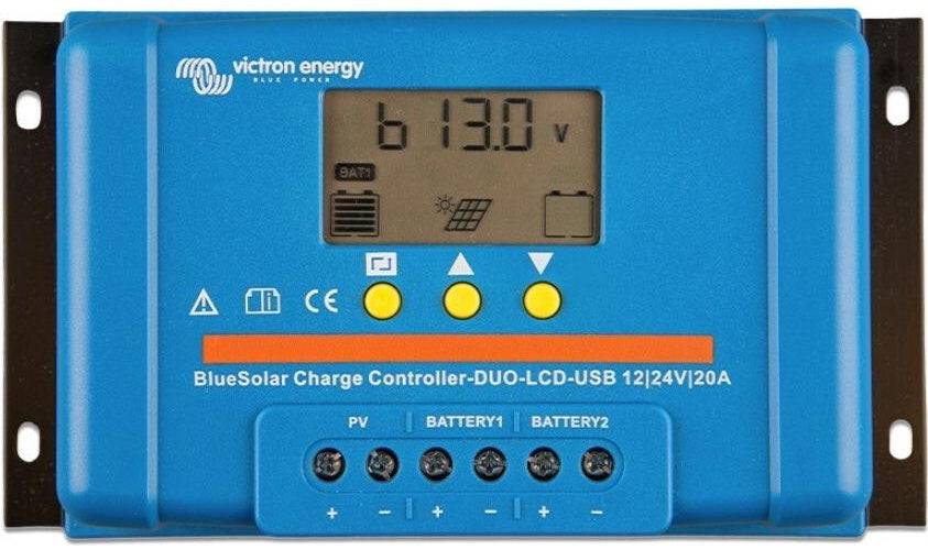 Victron Energy Blue-Solar PWM-LCD&USB Laadregelaar PWM 12 V, 24 V 20 A (SCC010020050)-0