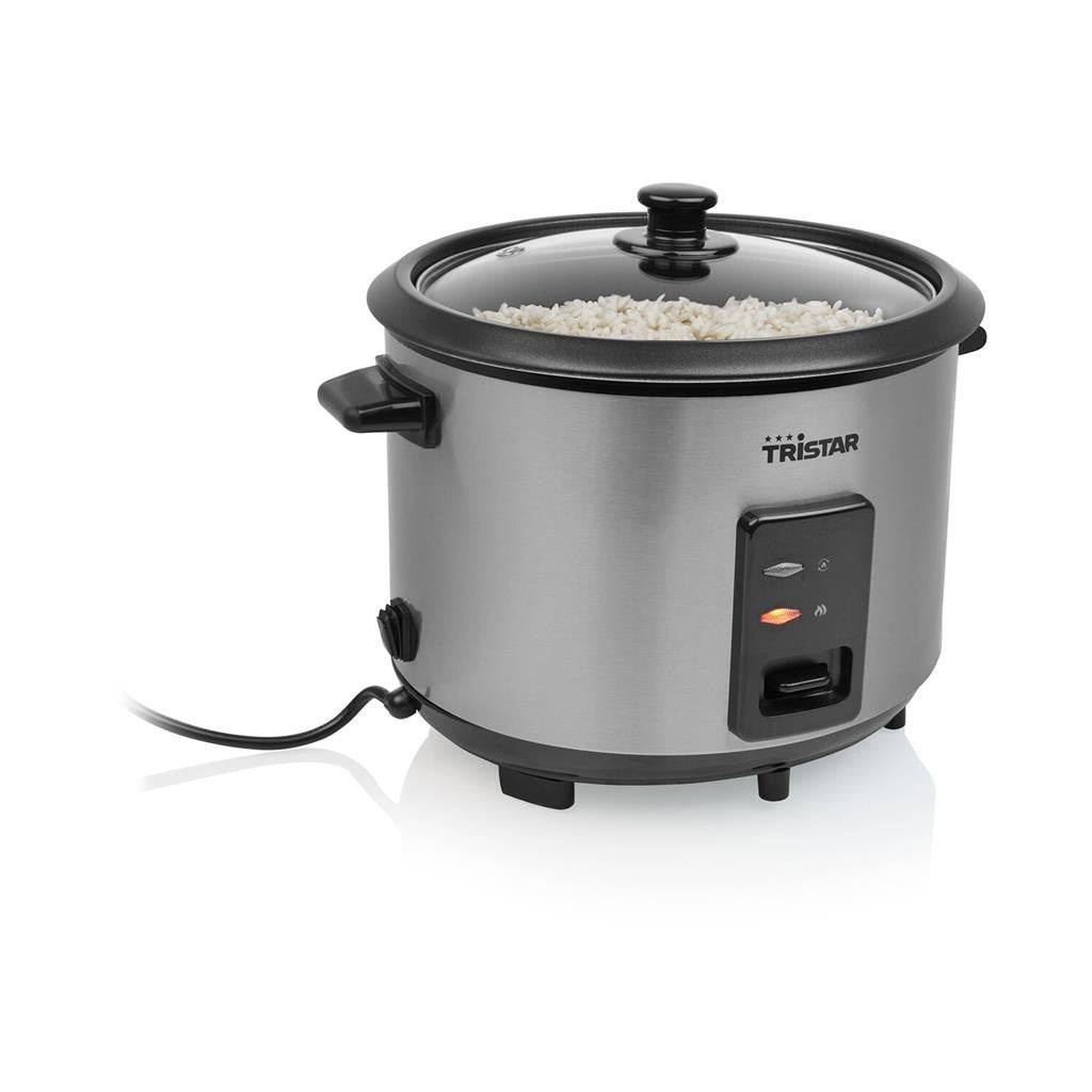 TRISTAR RK-6148 Rijstkoker 1,8 L 700 W Zwart, Zilver Model: RK-6148-1