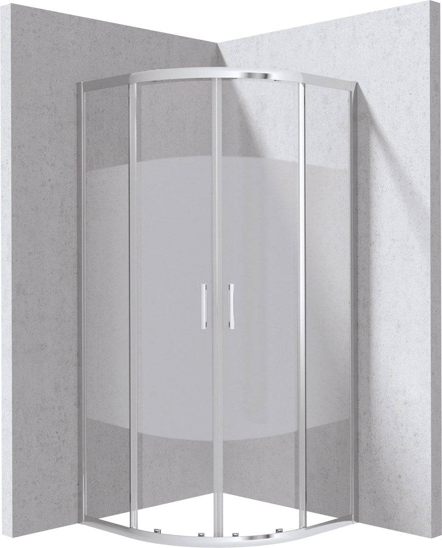 deante Polderdouchecabine Półokrągła 90x90 cm - Wzór Pas | Model KYP_0E99P-0