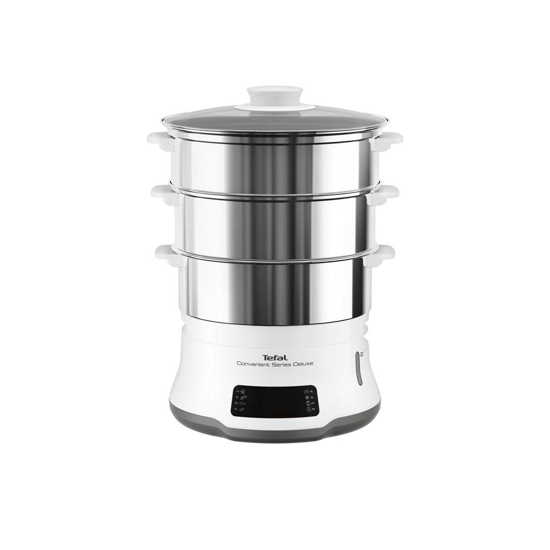Tefal Convenient Series Deluxe VC502D Stoomkoker 3 Mandjes 900 W RVS, Wit Model: VC502D10-0
